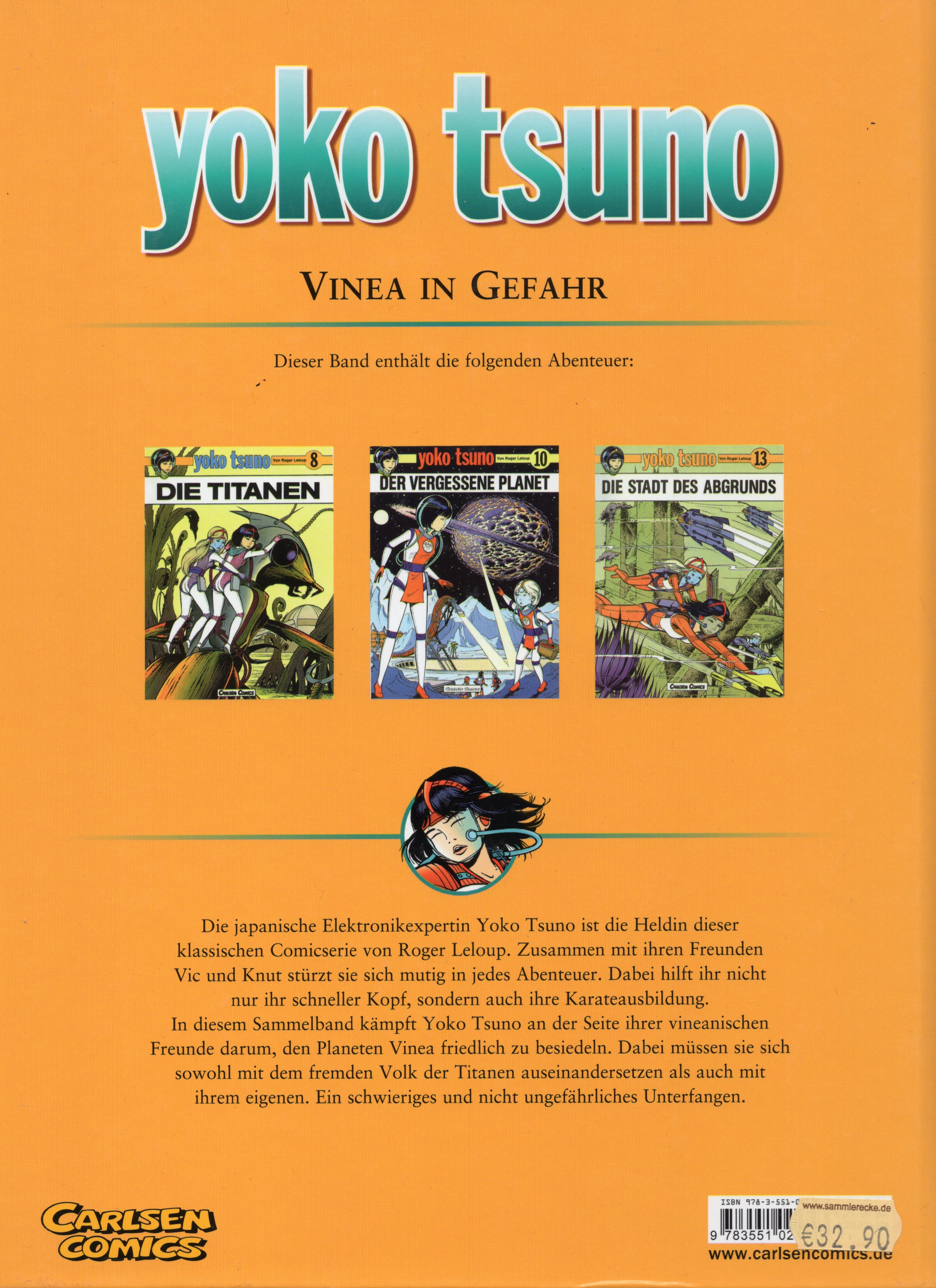 Yoko Tsuno   Sammelband 04   Vinea in Gefahr   Back